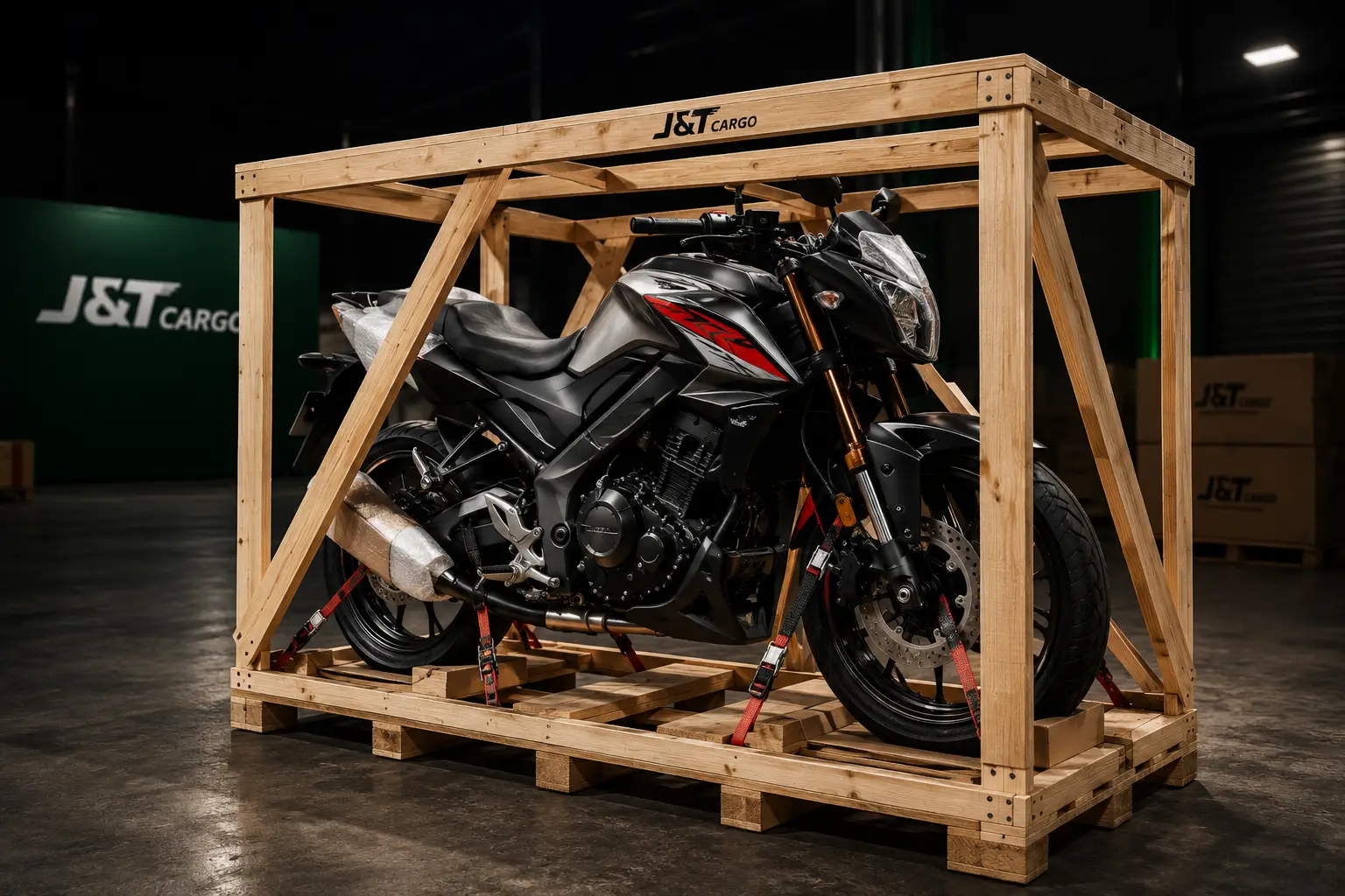 Pengiriman motor J&T Cargo